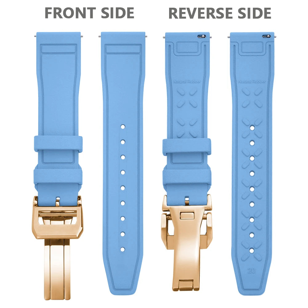 FKM Rubber Strap for IWC Big Pilot Mark Portugieser TOP GUN 20mm21mm 22mm Quick Release Strap Diving Sport Butterfly Buckle Band