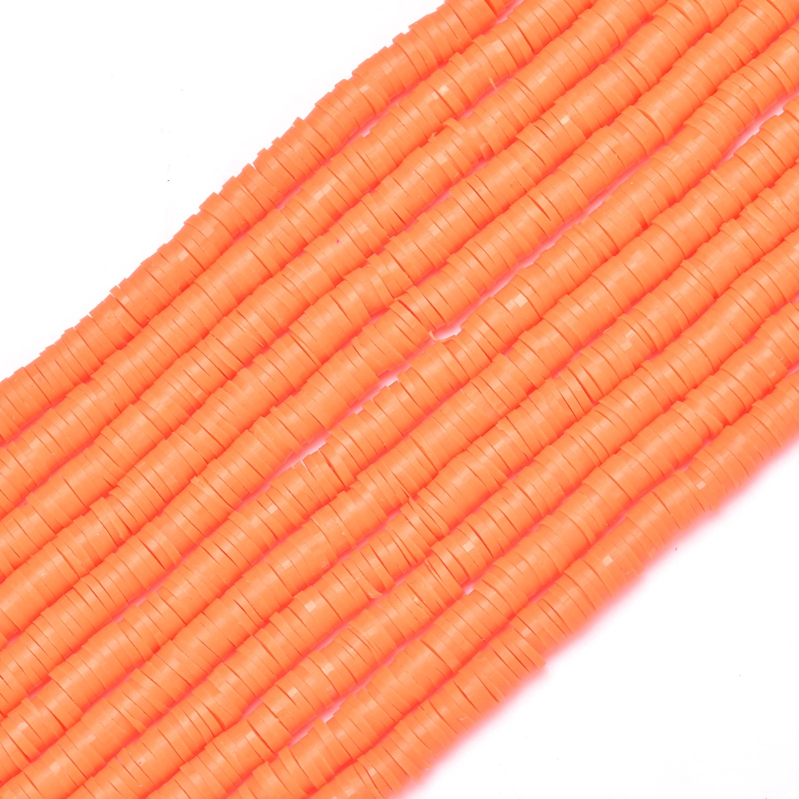 350pcs 6mm Flat Round Polymer Clay Beads Loose Spacer Beads for Jewelry Making DIY Needlework Bracelet Necklace Earrings