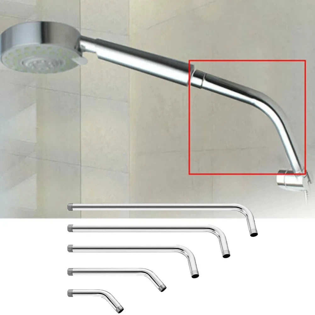 1PC Shower Head Extension Arm Wall Mounted Tube Rainfall Shower Tube Extend Pipe Water-saving Faucet Regulator Stainless Steel