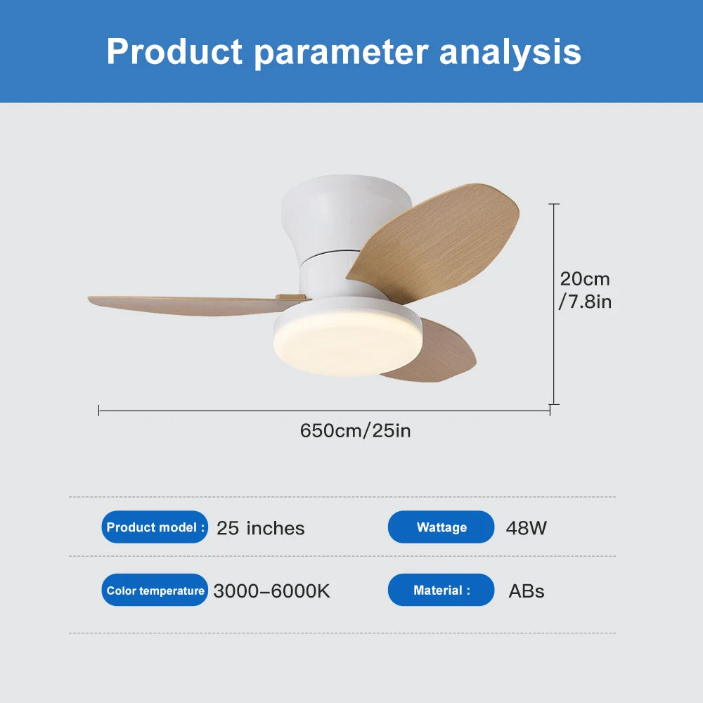 Nordic fan lights, bedrooms, study rooms, dining rooms, modern and minimalist ceiling fan lights, children's rooms, commercial o