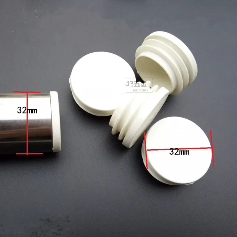 10pcs White square plastic pipe plug round cap tube end inner plug Furniture Leg Blanking hole dust cover Feet Protector  ﻿