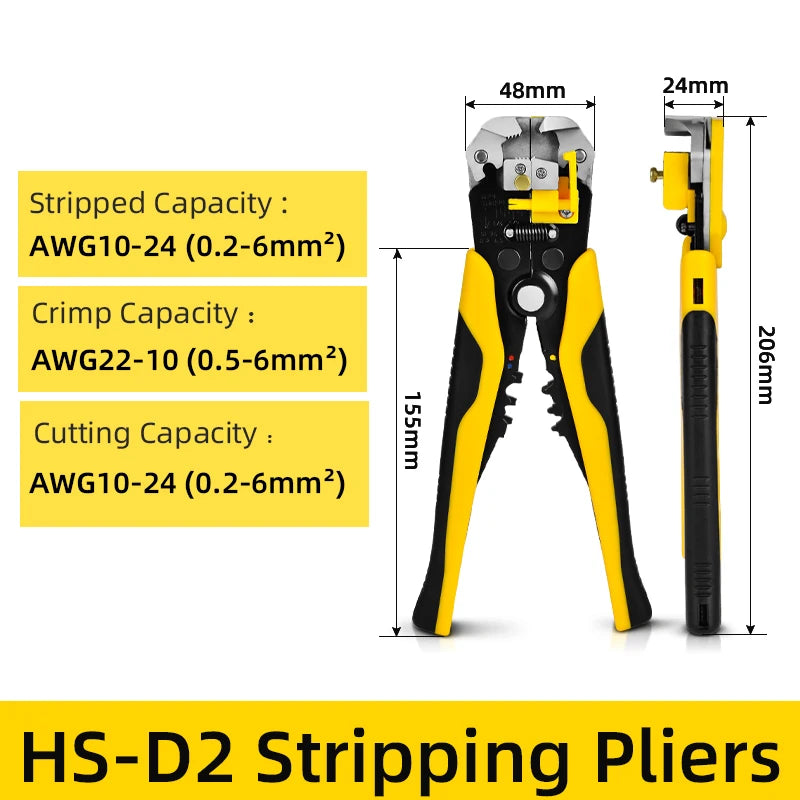 Wire Stripper Tools Multifunctional Pliers HD-1 Automatic Stripping Cutter Crimping Cable Wire Electrician Repair Tools