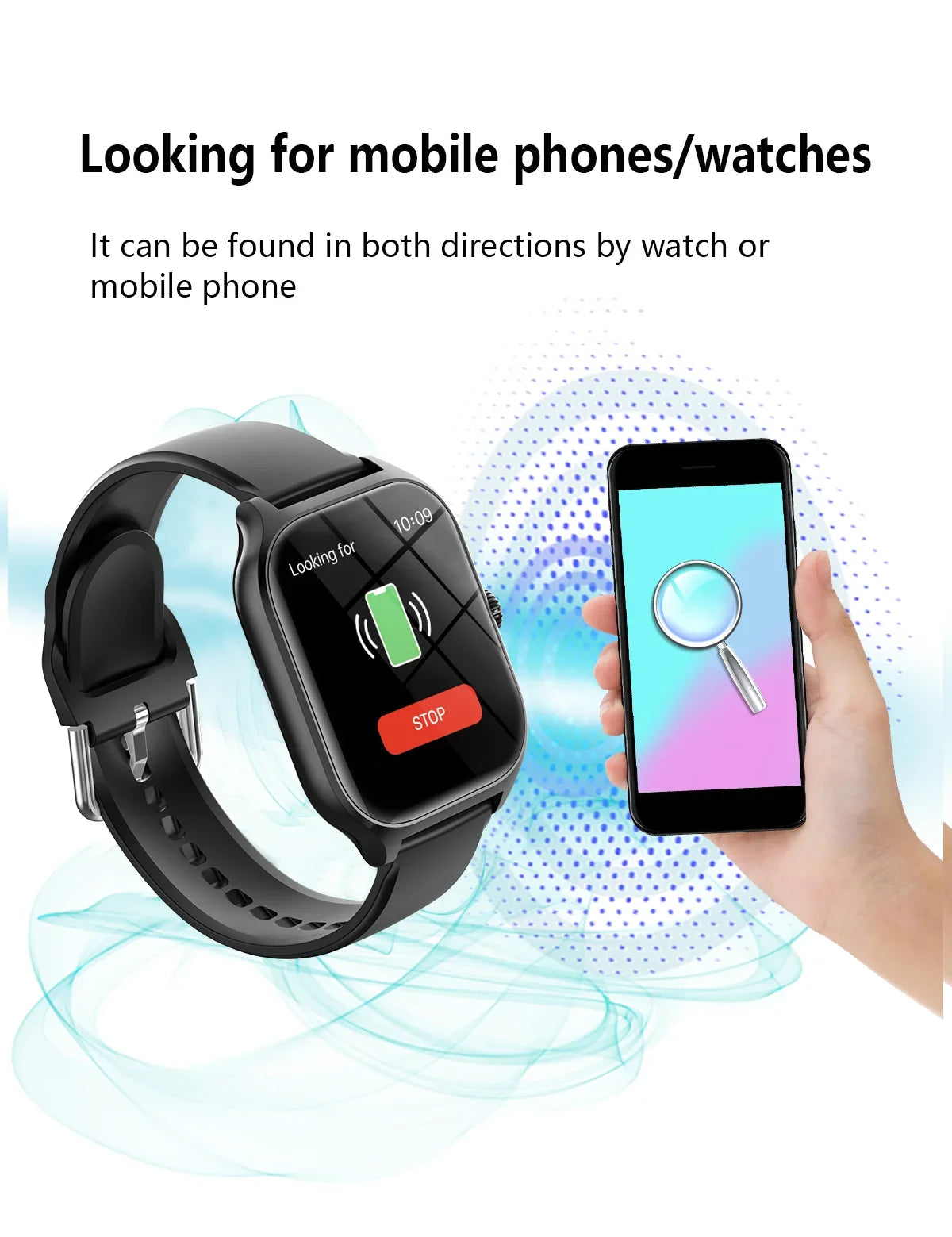 HOMEFISH  C20 Smartwatch 1.77-inch HD Display Bluetooth Call Message Alert Sports Mode Smartwatch For Men Women