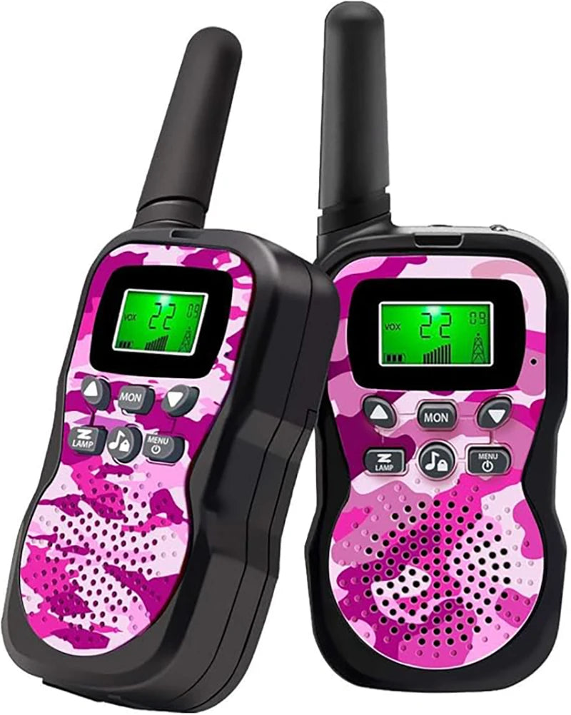 Kids Walkie Talkies with Flashlight and LCD Screen,3 Miles Range Walkie Talkies for Kids Outside Adventures Camping Hiking
