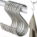 Premium stainless steel hooks, multifunctional hooks for clothes, bags, towels, homes, kitchens, and bathrooms 5pcs/10pcs