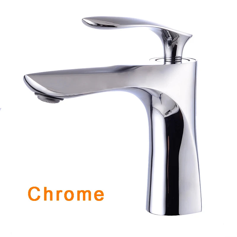 BAKALA New Design Brass Chrome Black Whte Golden Shite Single Handle Bathroom Sink Faucet Mixer Tap Basin Faucet  BR-2018A20