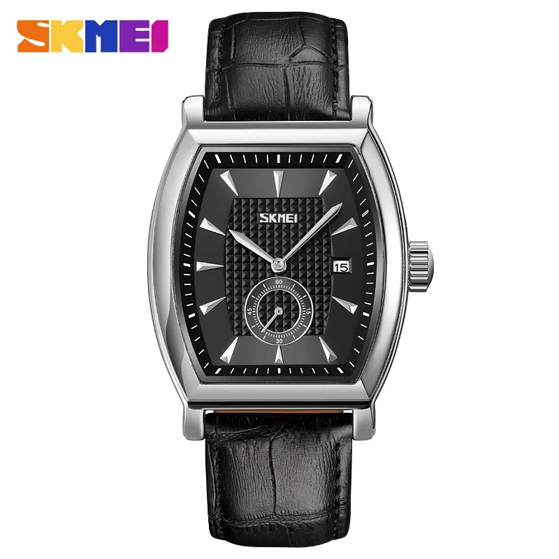 SKMEI 9306 Business Quartz Mens Watches Luxury Leather Date Calendar Waterproof Sport Men Wristwatches Clock Relogio Masculino