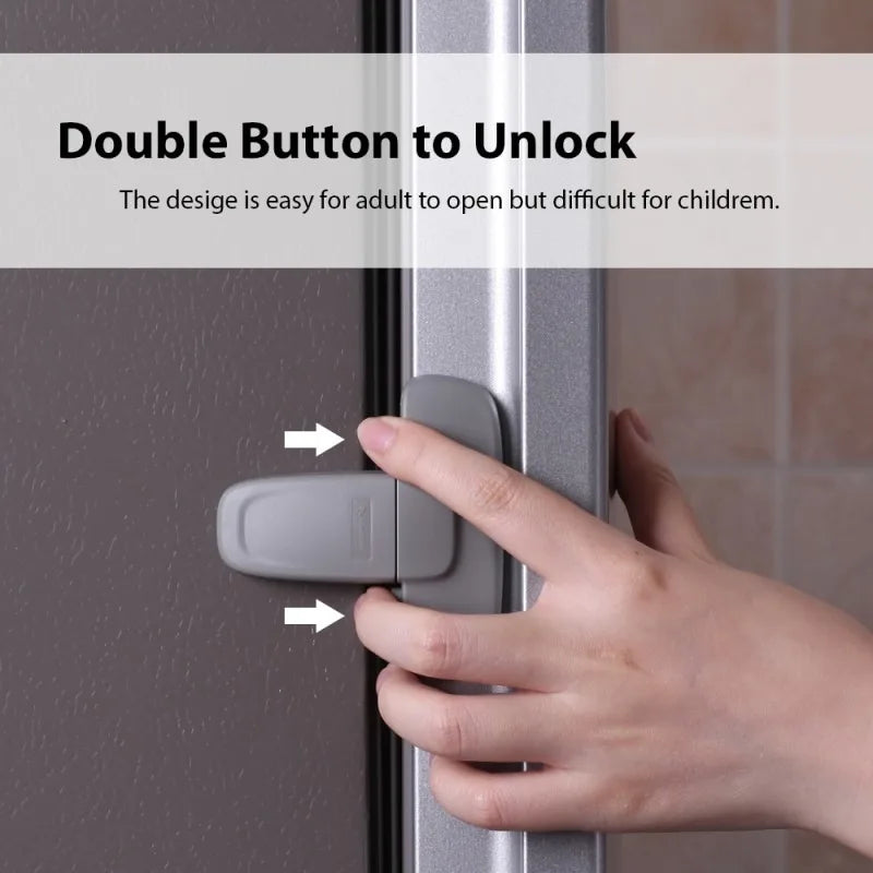 1pc Refrigerator Door Anti Open Shackle Refrigerator Door Lock