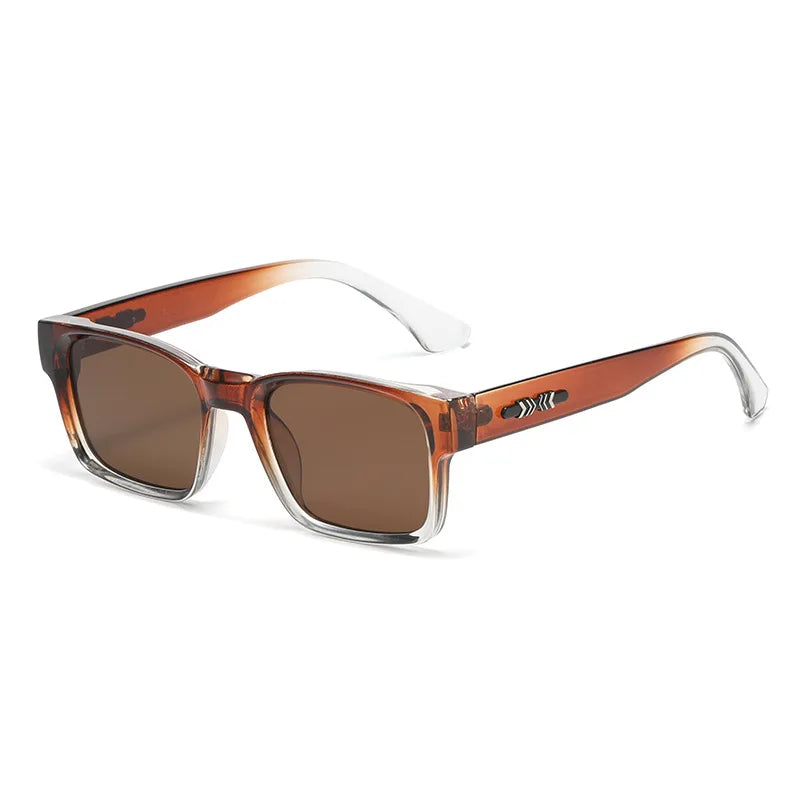 Light Luxury Square Sunglasses Minimalist Design Elegant Unisex Uv400 Protection Sun Glasses 9017