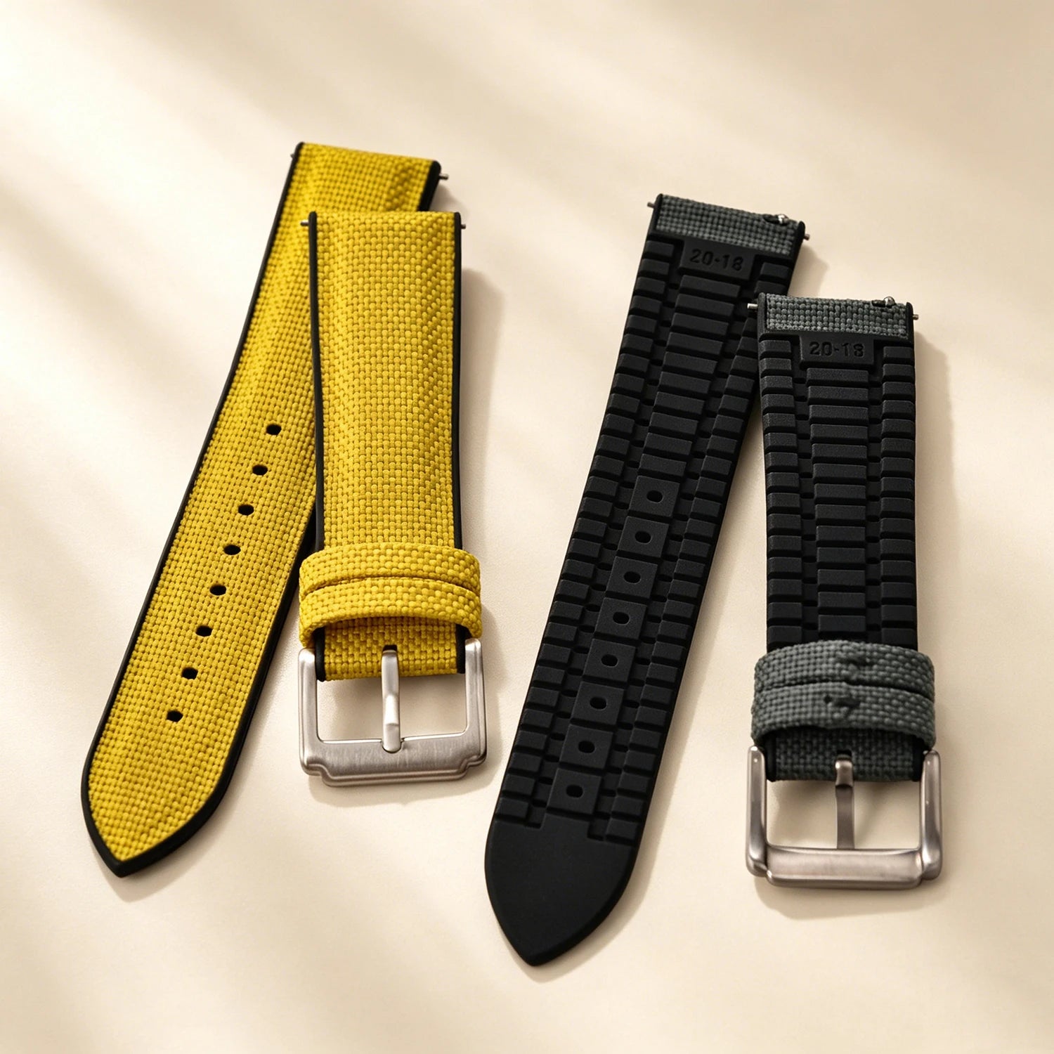 18/19/20/21/22mm For Cordura Sailcloth Nylon Strap Silicone Rubber Quick Release Band for Seiko Omega Cartier Smartwatch Belt