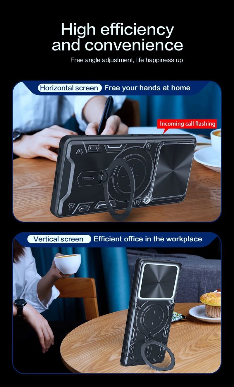 For Motorola Moto Edge 60 Pro 5G Case Shockproof Armor Cover For Moto Edge60 Pro Magnetic Holder Ring Stand Lens Protect Funda