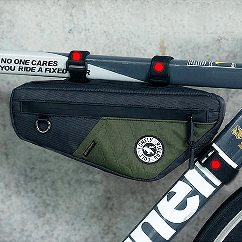 (ULAC)Bike Down Tube Bag Durable Frame Pouch for Tools Phone Fits MTB & Road Bikes Waterproof frame Lower tube  package TOURING