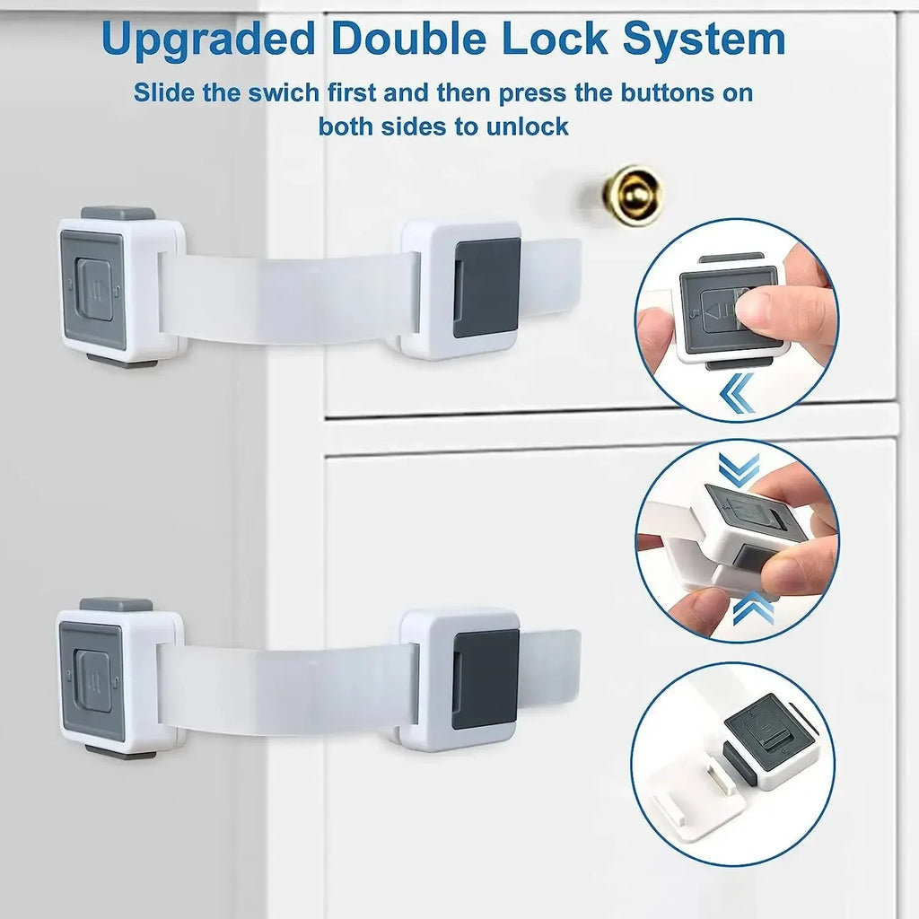 1Pc Child Safety Lock Baby Drawer Lock Child Anti-opening Cabinet Door Refrigerator Lock Buckle Baby Anti-pinch Safety Buckle