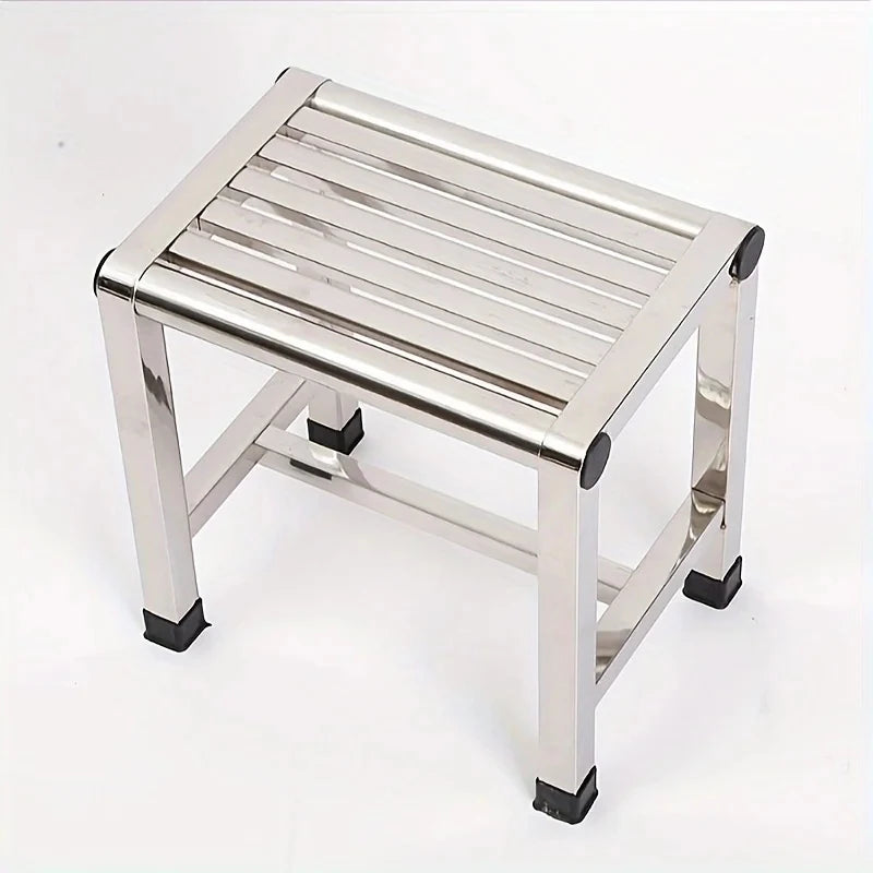 Multi-Functional Stainless Steel Square Stool - Waterproof Anti-slip Thick And Durable Suitable For Indoor and Outdoor Use.
