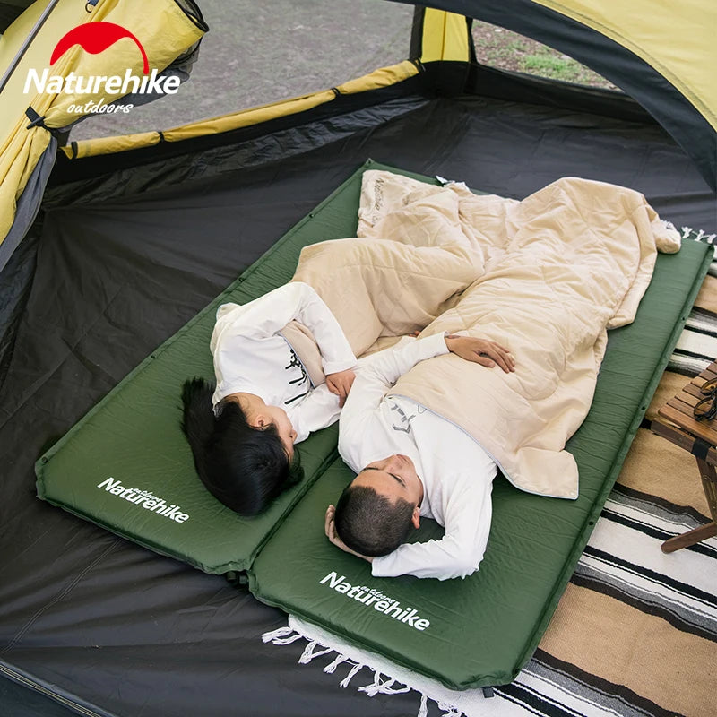 Naturehike Camping Self-Inflating Mattress 5cm Thick Foldable Hiking Airbed Off-Road Ultralight Waterproof Outdoor Sleeping Pad