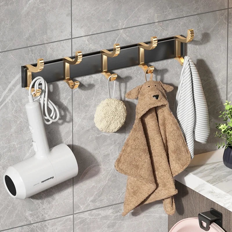 No Drill Upgrade: Adjustable Width and Thickness, Portable Bathroom Hook, Door Hooks, Clothes Hook for Kitchen and Bathroom