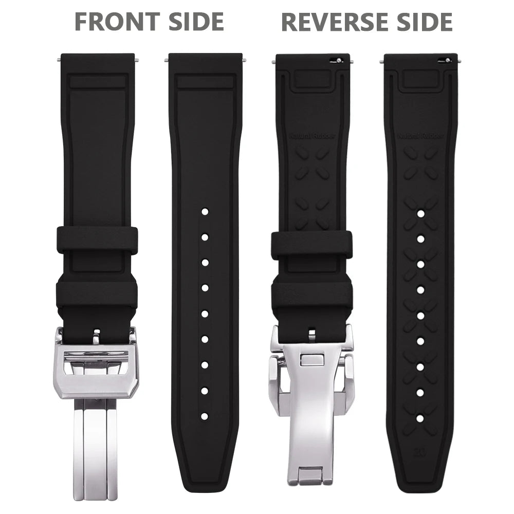 FKM Rubber Strap for IWC Big Pilot Mark Portugieser TOP GUN 20mm21mm 22mm Quick Release Strap Diving Sport Butterfly Buckle Band