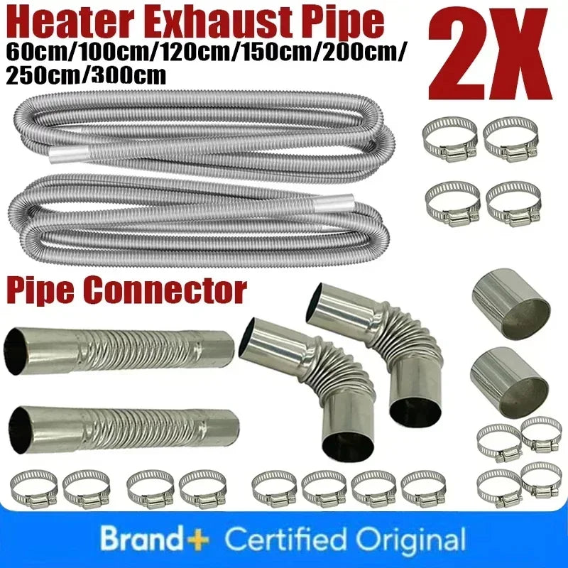 2.5cmDiameter Exhaust Pipe 60/300cm Long Parking Heater Exhaust Pipe Air Heater Exhaust Pipe Suitable for Webasto Parking Heater