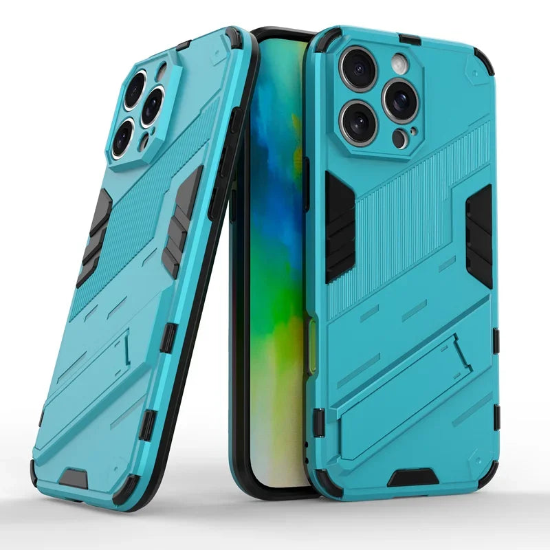Armor Shockproof Protective Magnetic Holder Case For iPhone 17 Pro Max 16 15 14 12 13 11 Pro Max Plus 17Air 13 12 Mini Cover