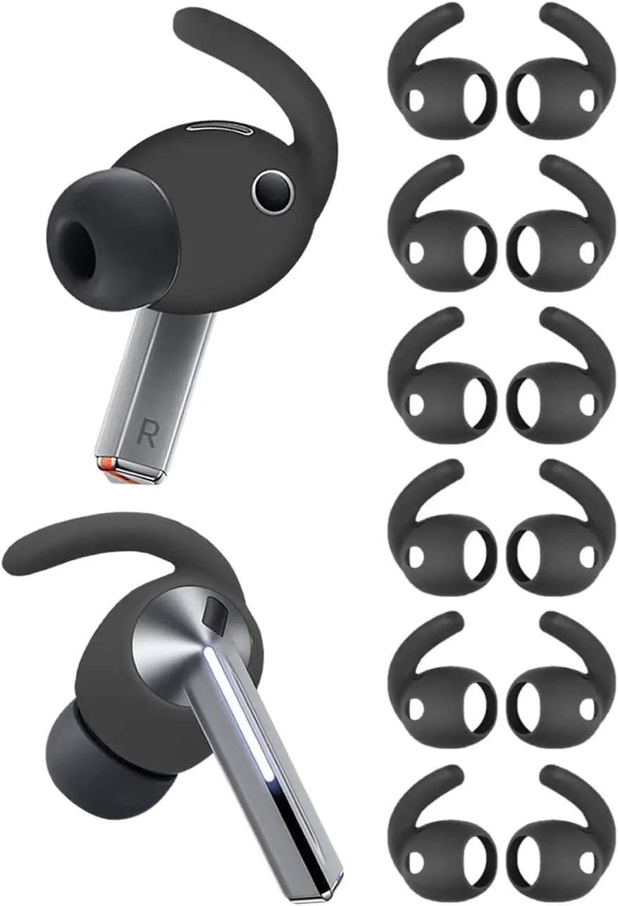 6 Pairs Galaxy Buds 3 Pro Ear Hooks Sport Ear Tips Replacement Anti-Slip Non-Slip Silicone Eartips and Covers Gel Wings Accessory