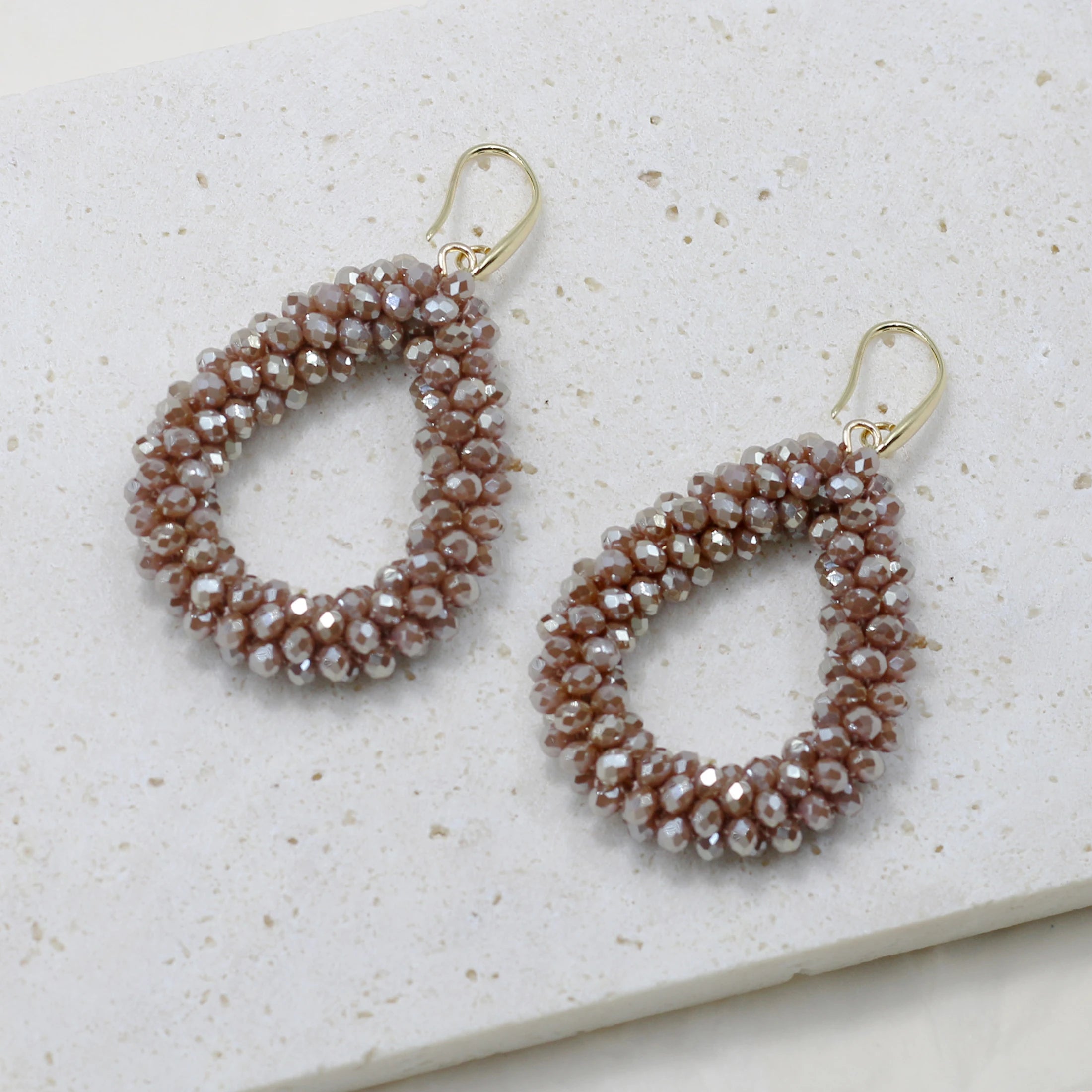 INKDEW Mixed Color Big Drop Earrings Colorful Bead Handmade Threading Crystal Earrings for Women Gift Water Drop Jewelry EA004
