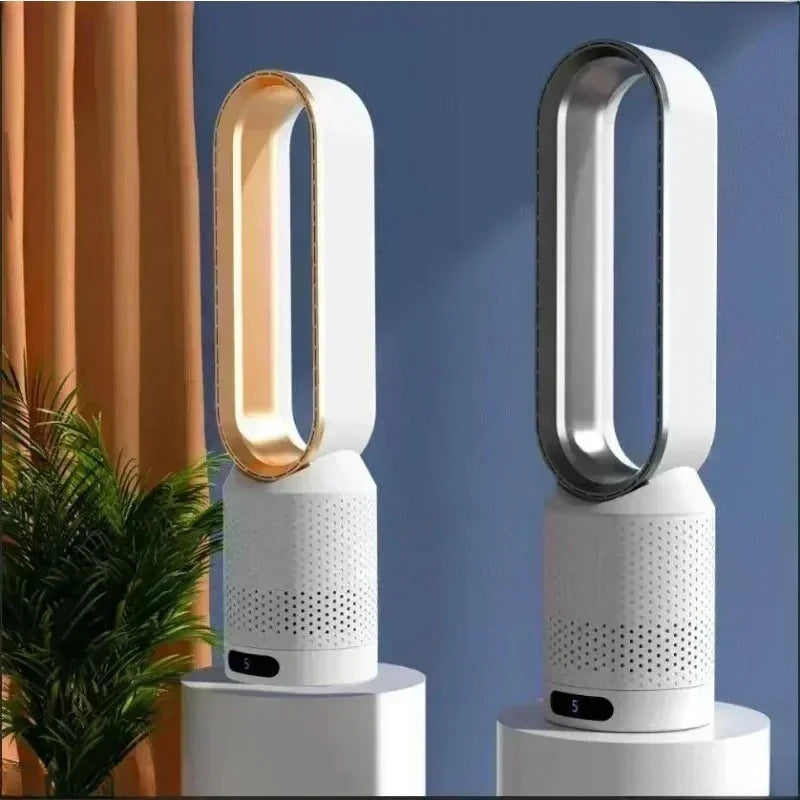 Smart Bladeless Tower Fan 8 Speed Settings Intelligent Timer 90° Oscillating Remote Control Quiet Air Circulator for Home Office