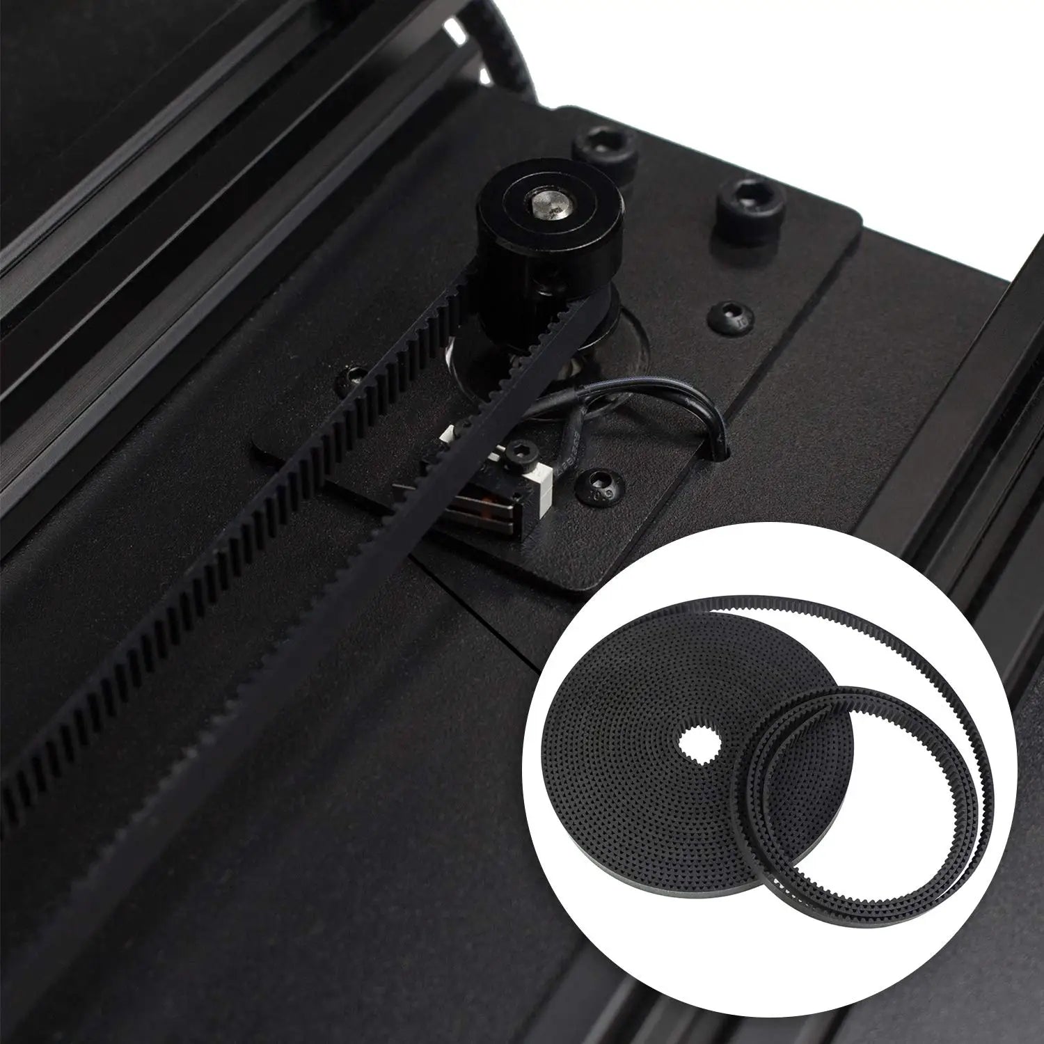 1/2m GT2-6/10mm Open Timing Belt 2GT Aramid Fiber Rubber/PU with Steel Core Gt2 Belt Cutting Length for 3D Printer