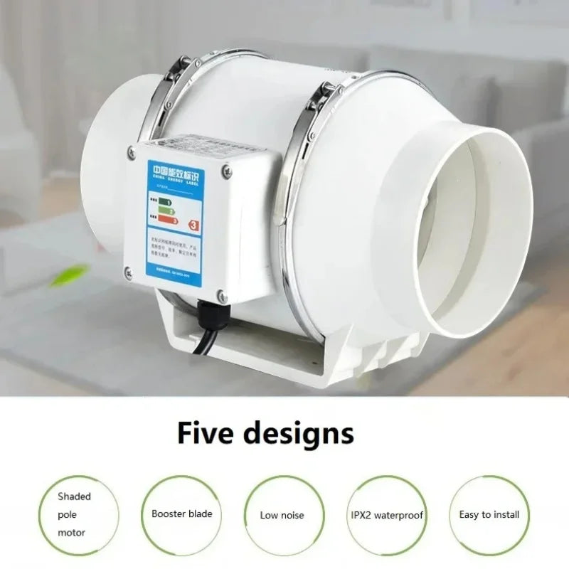 Duct round 3 inch 4 inch 5 inch 6 inch 8 inch exhaust ventilation fan kitchen household extractor fan bathroom exhaust fan