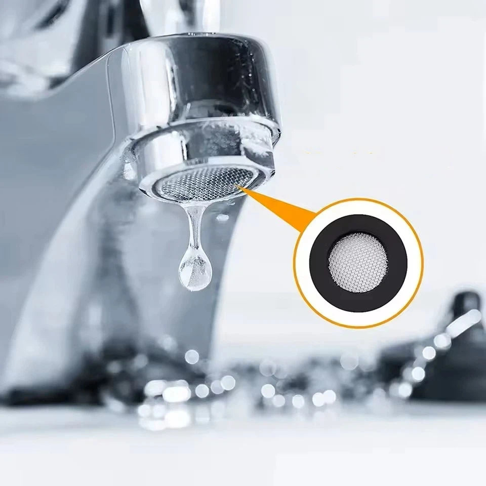 Set of 20 Plastic Faucet Filter Washers with Stainless Steel Mesh - Easy To Install, No Need for Electric Shower Head Washers