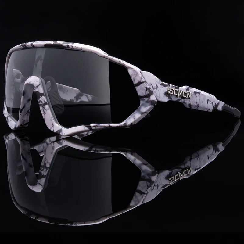 SCVCN Brand Photochromic Sports Cycling Glasses Bicycle Eyewear Mountain Bike Goggles UV400 MTB Road Running Sunglasses