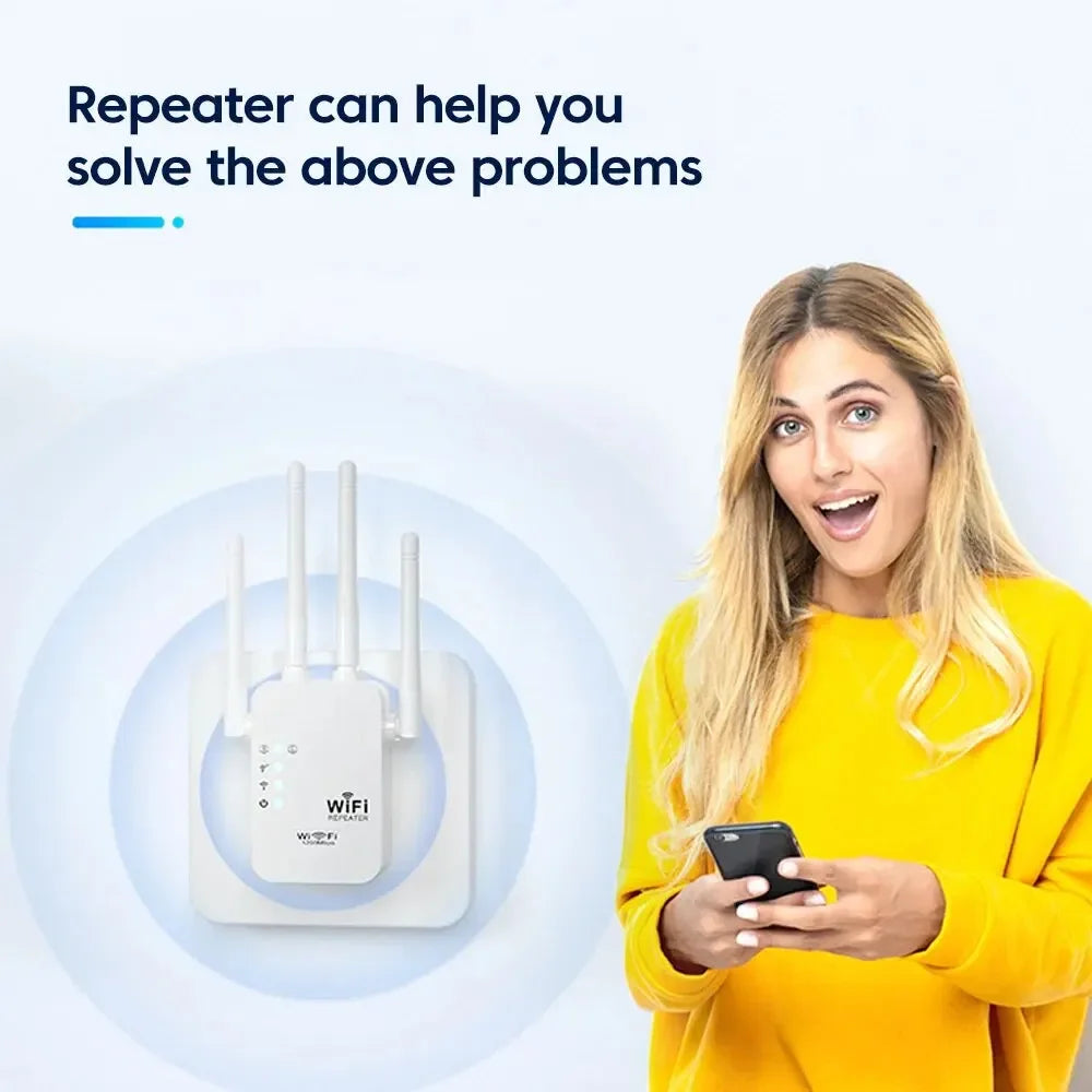 WIFI FIY 300M Wireless WiFi Repeater WiFi Extender Long Range Wireless WIFI Signal Booster Wireless Network Internet Repeater EU