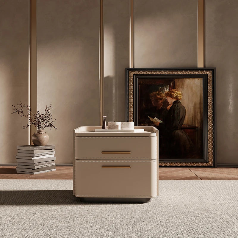 Luxury Storage Nightstand Aesthetic Simple Drawer Italian Bedside Table Trendy Nordic Mesitas De Noche Bedroom Furniture