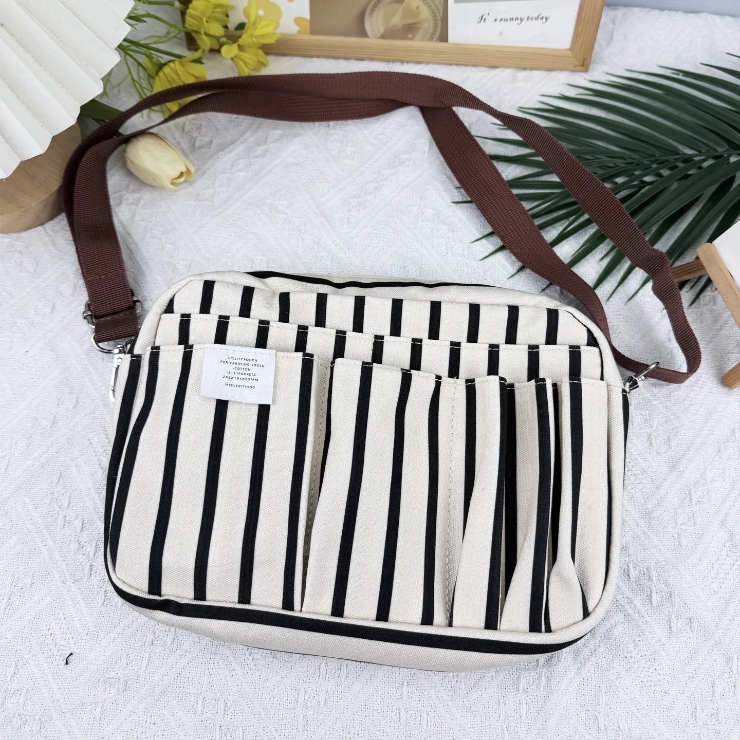 New In Stock Canvas Pencil Pouch Large Capacity Solid Color Japanese Style Portable Multifunctional Journal Storage Bag For Use