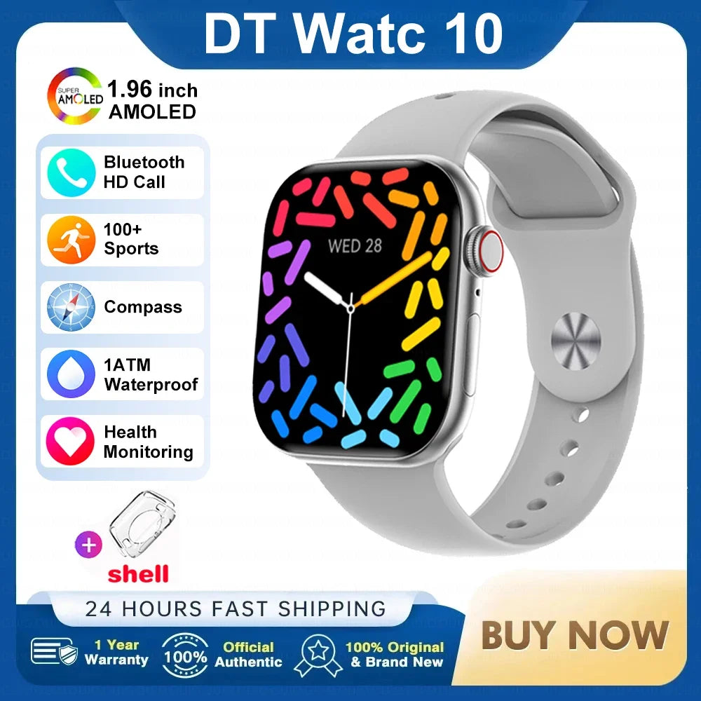 New DT Watch 10 Smartwatch 16GB Large Memory NFC 3D Stereo Vision Compass Muiti-Sport Mode Waterproof Bluetooth call Smartwatch