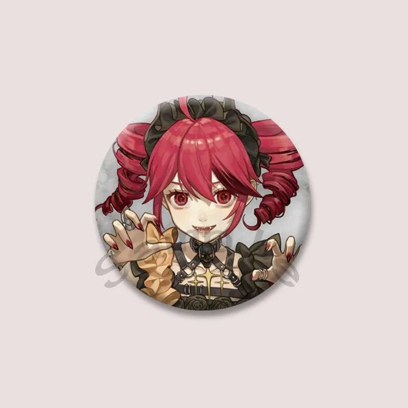 Kasane Teto Badge, Cute UTAU Anime Round Button Pin, Vocaloid Cosplay Brooch for Backpack Clothes, Collectible Gift for Fans
