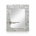 Luxury Mother Pearl Inlay Handmade Shell Wall Mirror Gray Frame Art Deco Design Eco-Friendly Wedding Decor Addy Mehar Global
