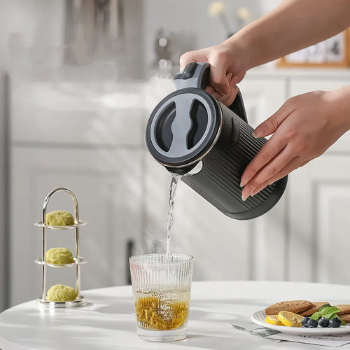 110V/220V Portable Electric Kettle Home Double-layer Stainless Steel Quick Water Boiler Travel Kettle Automatic Power Off 600W