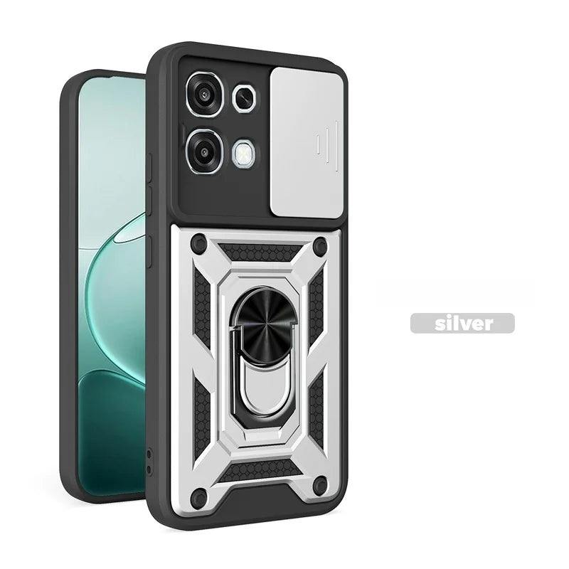 Armor Funda For OPPO A6 Pro 5G Case Slide Lens Protect Car Magnetic Holder Ring Phone Case For Oppo A 6 Pro A6Pro 4G Back Cover