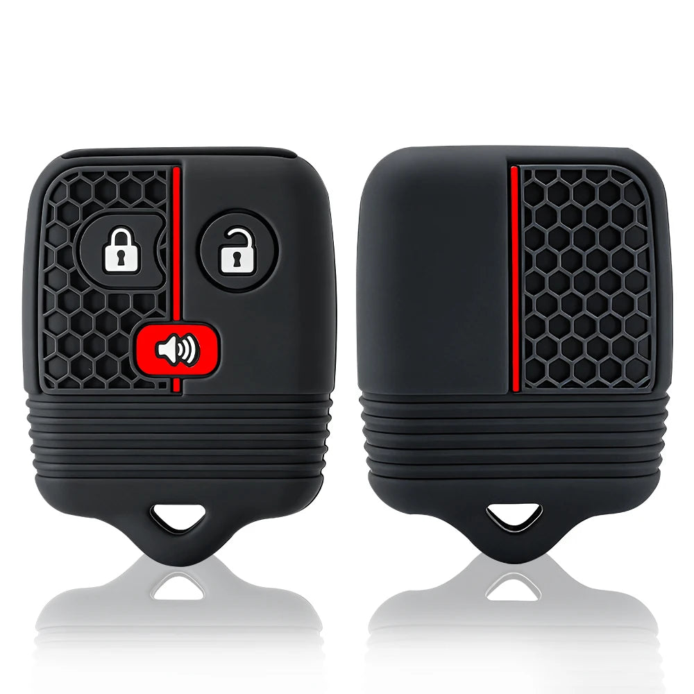 3/4 Buttons Silicone Car Remote Key Shell Case Fob Cover for Ford Focus Complete Escape Mustang Explorer Lincoln Town Sport