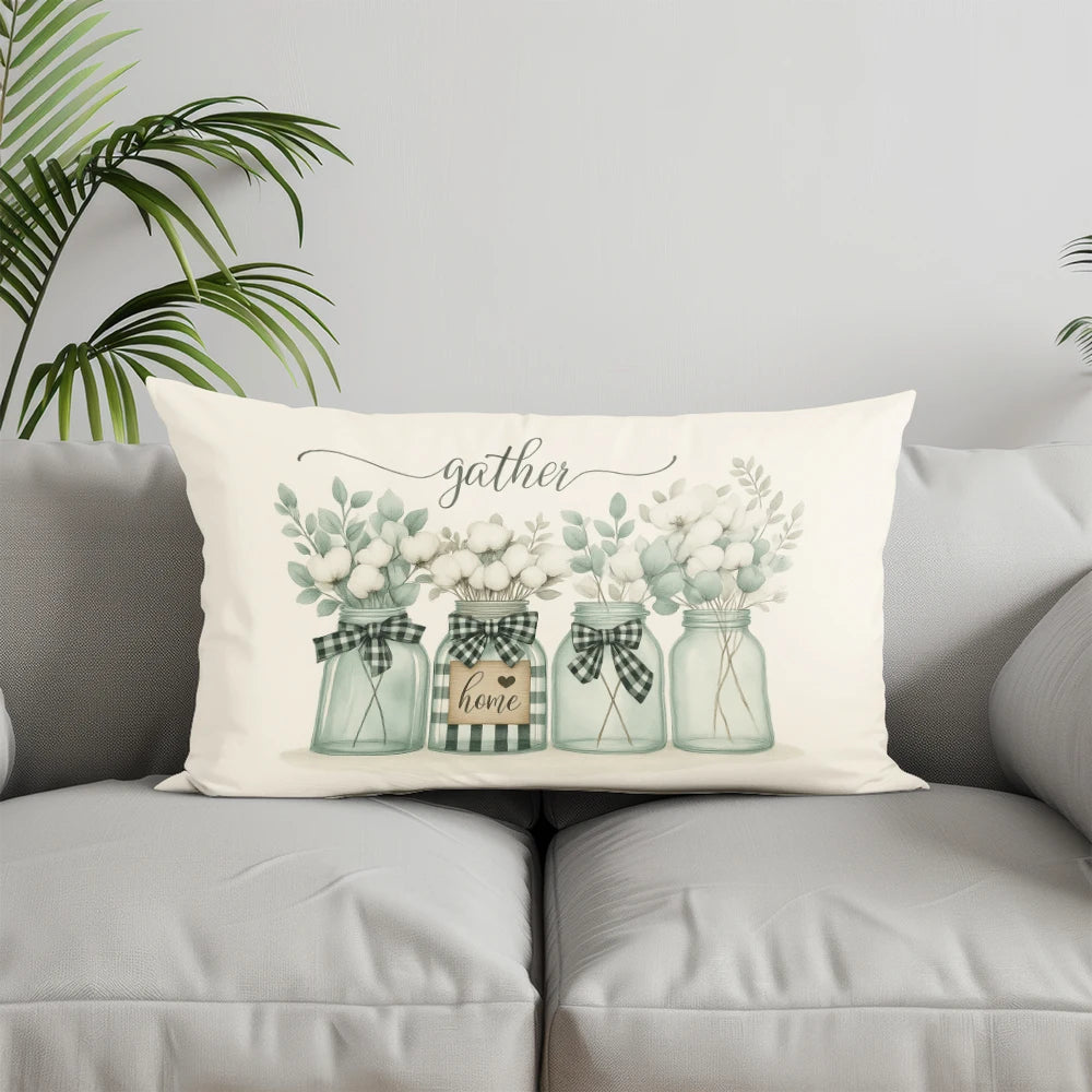 Home Decor Blends Our Home Floral Throw Pillow Suitable For Sofa Bedroom Car Pillow Cover Cushion Rectangular Back Cushion