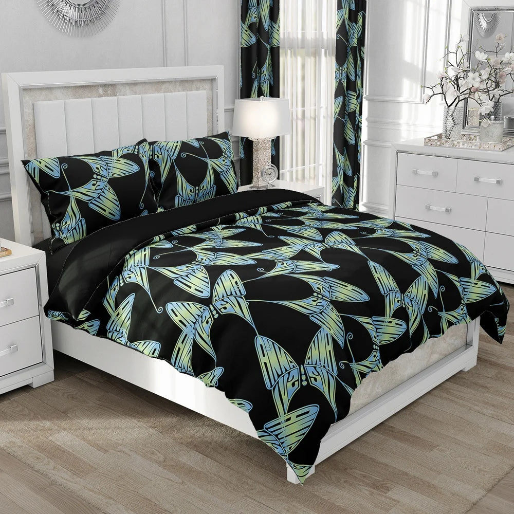 Nordic Linen Bedding set Duvet cover set King/Euro/240x220 size Bed Set Blanket/Quilt Covers for home Bedclothes bird