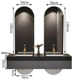 Designer Customized High-end Villa Light Luxury Rock Slab Integrated Basin Bathroom Cabinet Combination Double Mirror Wash