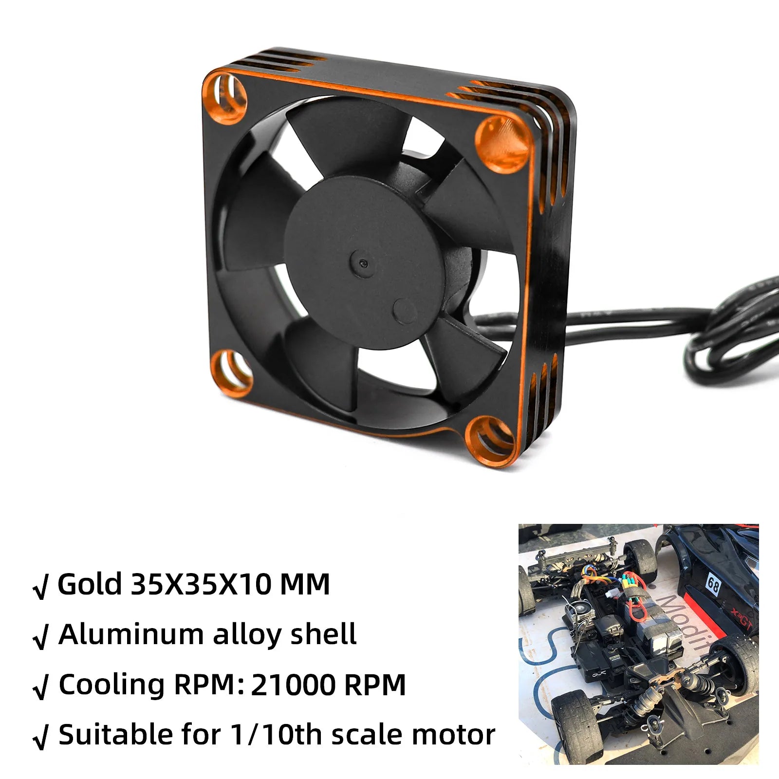 RC 25/30/35/40/50mm Fan 28000 RPM Heat Dissipation Cooling Fan for RC Crawler 1/10 1/8 1/5 Motor Brushless/Brushed ESC RC Car