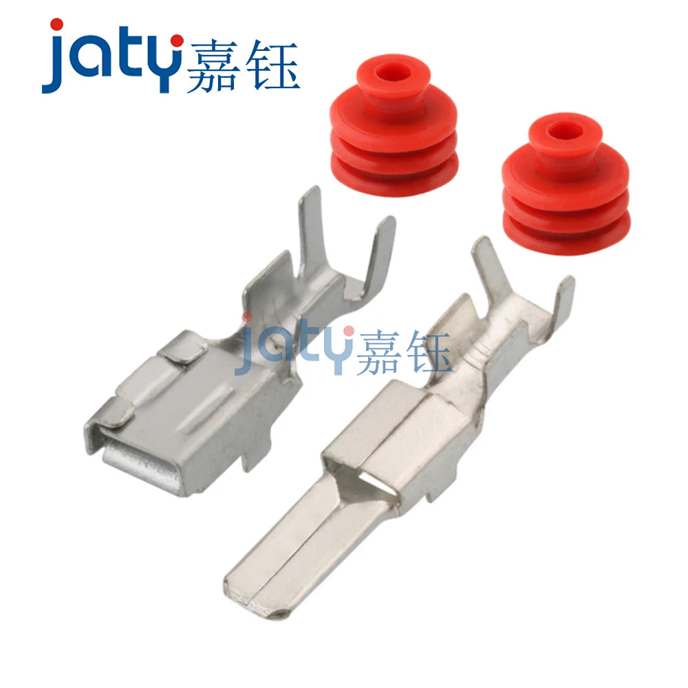 JATY 1sets DJ7021Y-4.8-11/21 RAV4 Fan Plug Male and Female Waterproof Connectors 176143-6 176146-6