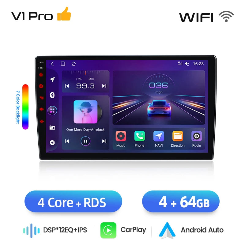 Junsun Wireless CarPlay Android Auto Car Radio For Mercedes-Benz A-Class (W169) / B-Class (W245) / Sprinter (W906) / Vito (W639) Built-in Cooling Fan Android GPS Navigation Multimedia Player WiFi DSP RDS BT SWC IPS Touch Scre