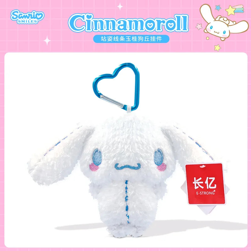 Sanrio Hello Kitty Melody Cinnamoroll Keroppi Badbadtz-Maru Stuffed Toys Pendant Plush Toys Keyring Anime Keychain Birthday Gift