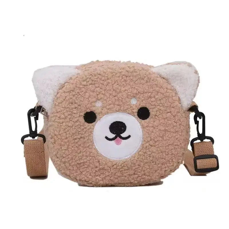 1 piece, cute style women’s bag, cartoon plush shoulder bag, women’s cross-body bag, small phone wallet.