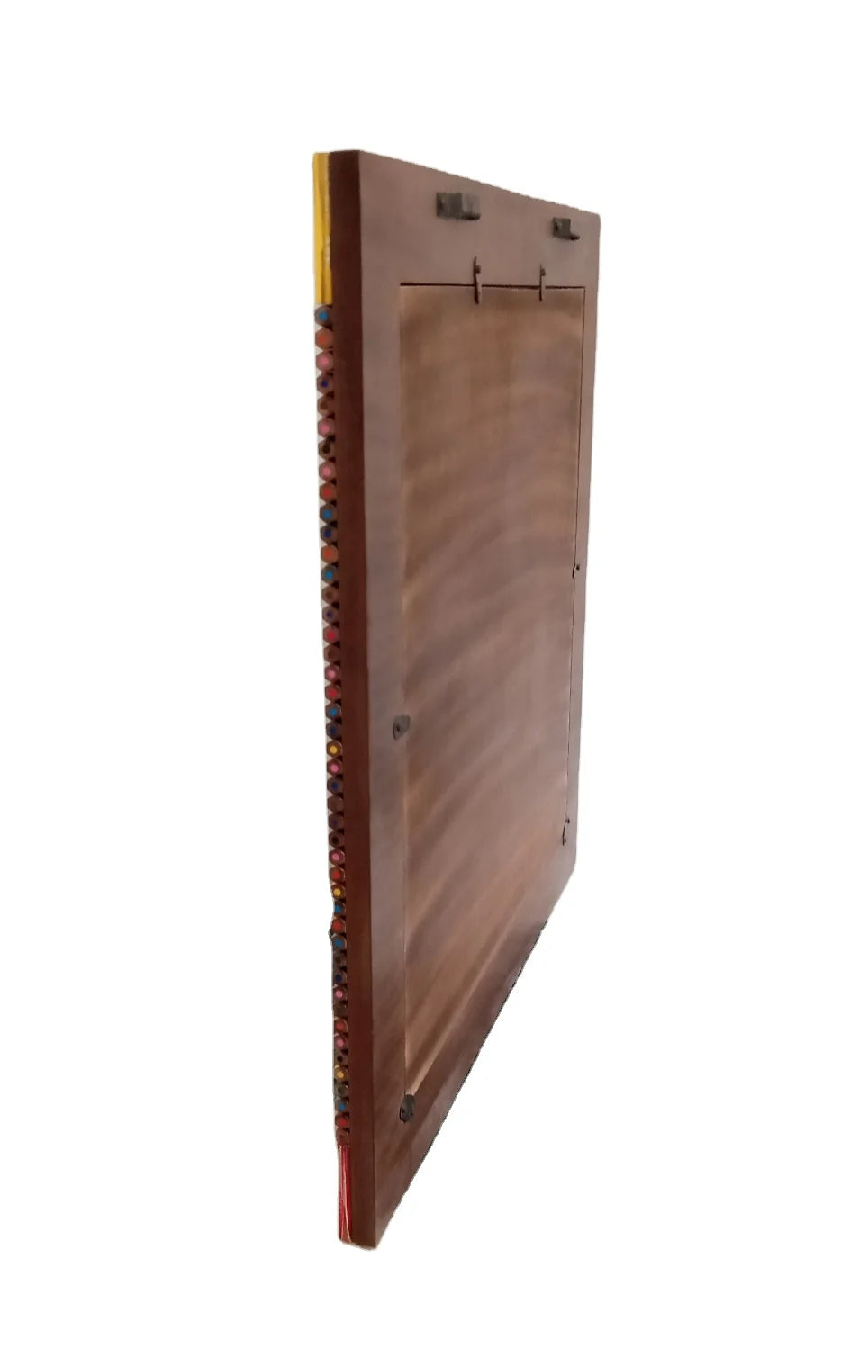 Handmade Modern Eco-Friendly Crayon Pencil Decorative Wall Mirror Custom Luxury 18x18 Inch Square Mirror for Home Decor