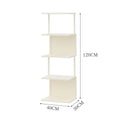 Metal Multi-Tier Display Bookshelf Modern Floor Standing Storage Shelf for Living Room/ Home Office Space-Saving Book Organizer