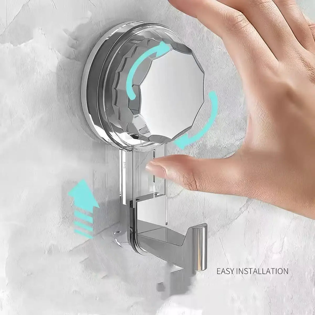 Nail-free Vacuum Hooks Powerful Suction Cup Reusable Storage Hook Heavy Duty Bathroom Kitchen Hanger Traceless Clothes Wall Hook